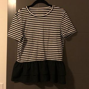 🌑 Kate Spade Broom Street T-shirt with peplum! 🌑
